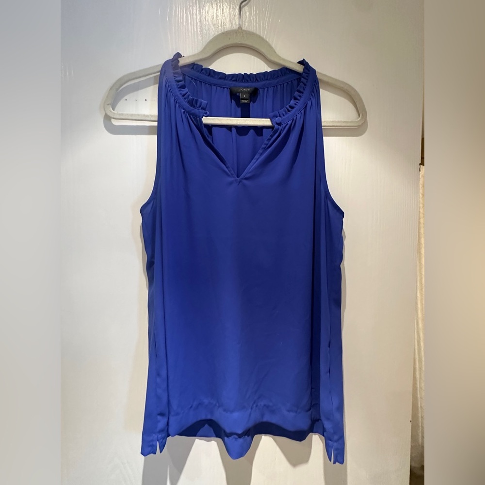 J. Crew Royal Blue Sleeveless Blouse